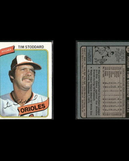 Baltimore Orioles 1980 Topps Baseball 43-Card Lot Topps VG
