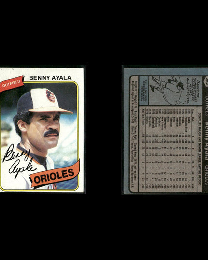 Baltimore Orioles 1980 Topps Baseball 43-Card Lot Topps VG