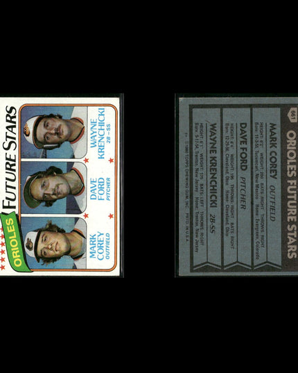 Baltimore Orioles 1980 Topps Baseball 43-Card Lot Topps VG