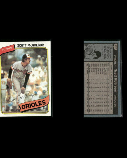 Baltimore Orioles 1980 Topps Baseball 43-Card Lot Topps VG