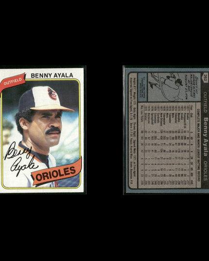 Baltimore Orioles 1980 Topps Baseball 43-Card Lot Topps VG