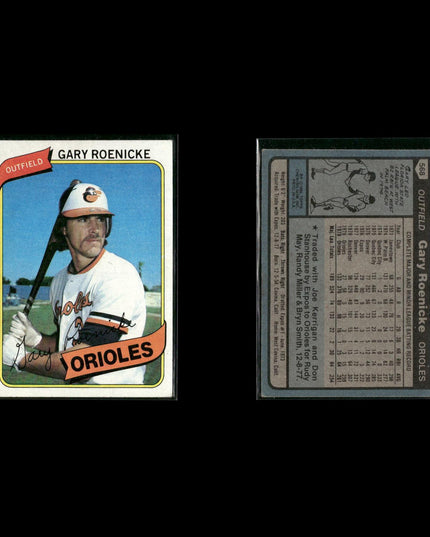 Baltimore Orioles 1980 Topps Baseball 43-Card Lot Topps VG