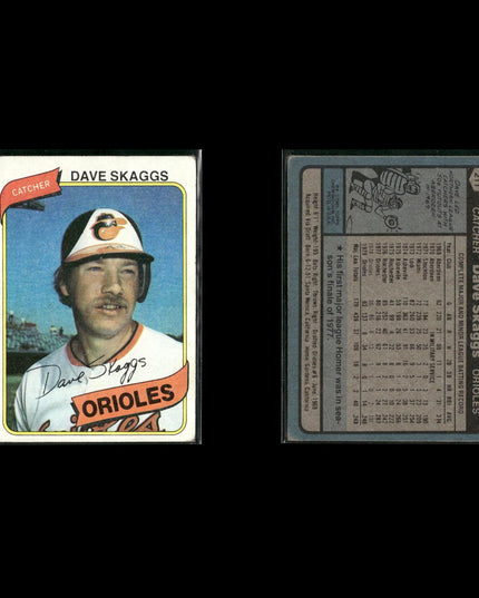 Baltimore Orioles 1980 Topps Baseball 43-Card Lot Topps VG