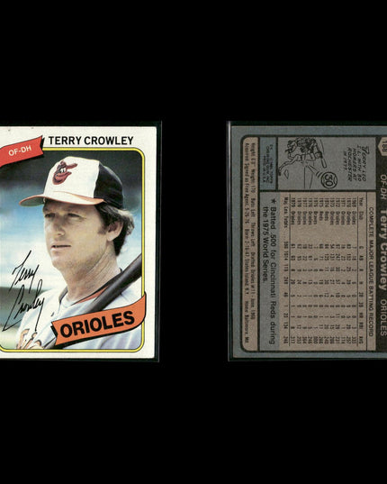 Baltimore Orioles 1980 Topps Baseball 43-Card Lot Topps VG