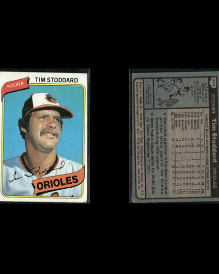 Baltimore Orioles 1980 Topps Baseball 43-Card Lot Topps VG