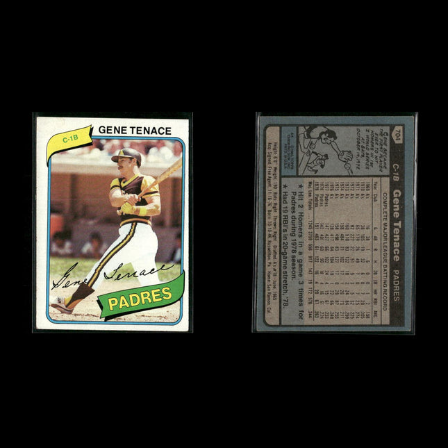 San Diego Padres 1980 Topps Baseball 33-Card Lot Topps VG