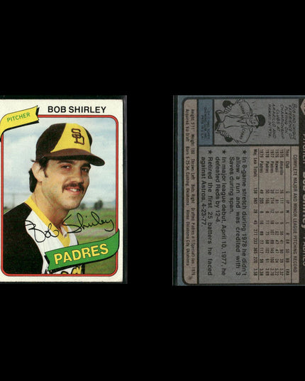 San Diego Padres 1980 Topps Baseball 33-Card Lot Topps VG