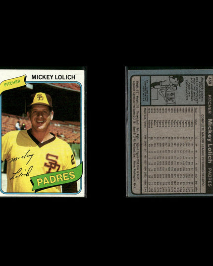 San Diego Padres 1980 Topps Baseball 33-Card Lot Topps VG