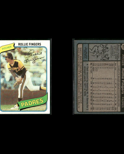 San Diego Padres 1980 Topps Baseball 33-Card Lot Topps VG