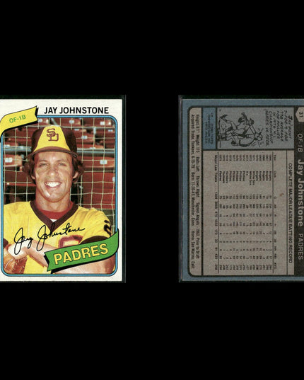 San Diego Padres 1980 Topps Baseball 33-Card Lot Topps VG
