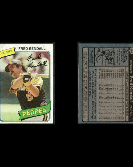 San Diego Padres 1980 Topps Baseball 33-Card Lot Topps VG