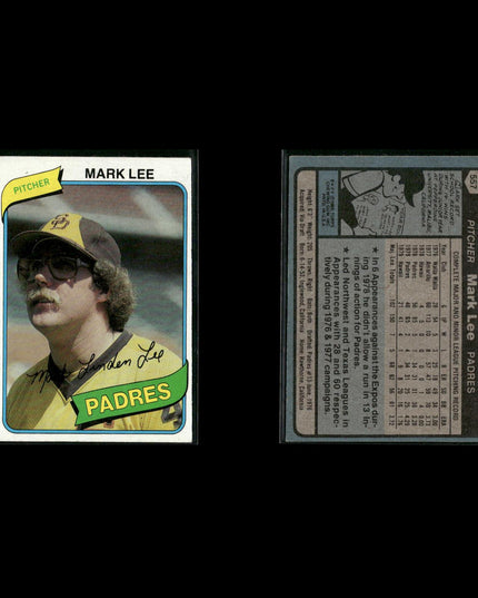 San Diego Padres 1980 Topps Baseball 33-Card Lot Topps VG