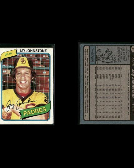 San Diego Padres 1980 Topps Baseball 33-Card Lot Topps VG