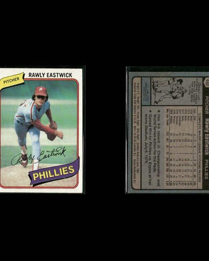 Philadelphia Phillies 1980 Topps Baseball 33-Card Lot Topps VG