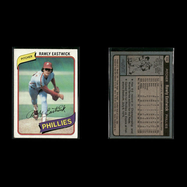 Philadelphia Phillies 1980 Topps Baseball 33-Card Lot Topps VG