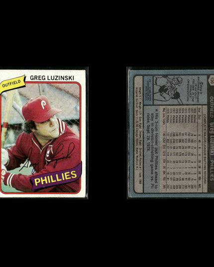 Philadelphia Phillies 1980 Topps Baseball 33-Card Lot Topps VG