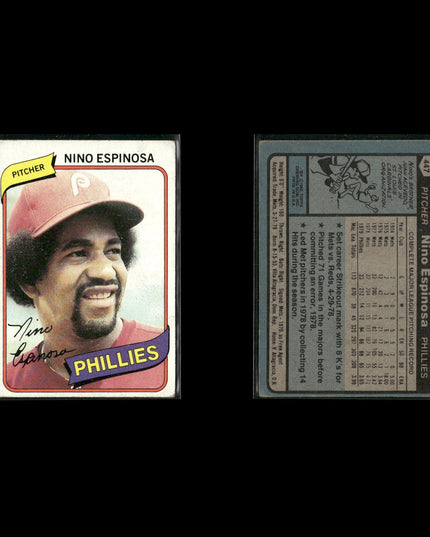 Philadelphia Phillies 1980 Topps Baseball 33-Card Lot Topps VG