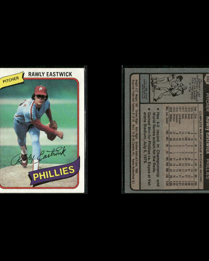 Philadelphia Phillies 1980 Topps Baseball 33-Card Lot Topps VG