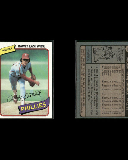 Philadelphia Phillies 1980 Topps Baseball 33-Card Lot Topps VG