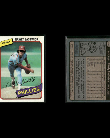 Philadelphia Phillies 1980 Topps Baseball 33-Card Lot Topps VG