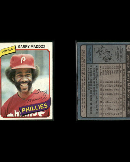 Philadelphia Phillies 1980 Topps Baseball 33-Card Lot Topps VG