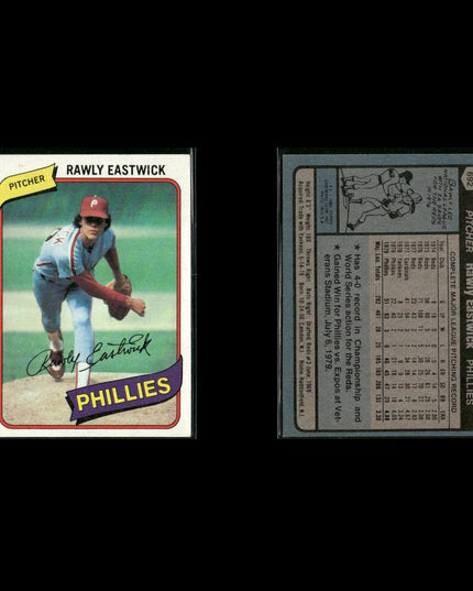 Philadelphia Phillies 1980 Topps Baseball 33-Card Lot Topps VG