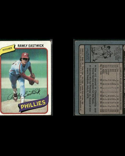 Philadelphia Phillies 1980 Topps Baseball 33-Card Lot Topps VG