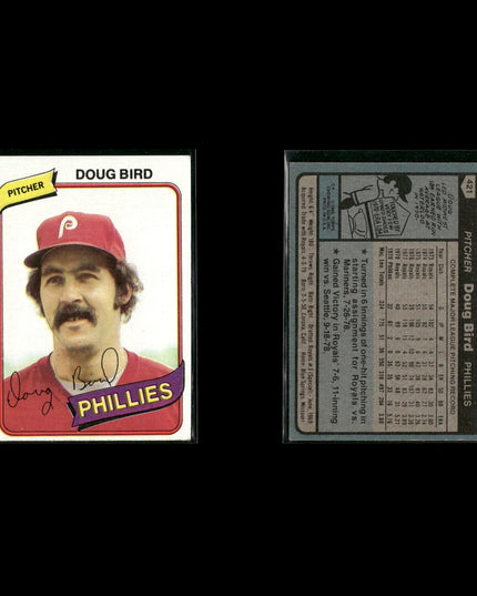 Philadelphia Phillies 1980 Topps Baseball 33-Card Lot Topps VG