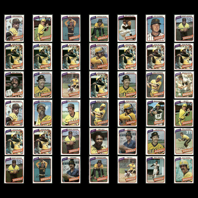 Pittsburgh Pirates 1980 Topps Baseball 42-Card Lot Topps VG