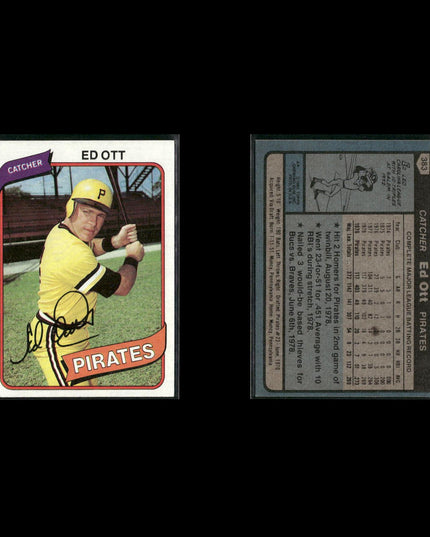 Pittsburgh Pirates 1980 Topps Baseball 42-Card Lot Topps VG