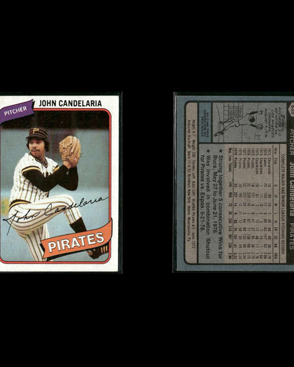Pittsburgh Pirates 1980 Topps Baseball 42-Card Lot Topps VG
