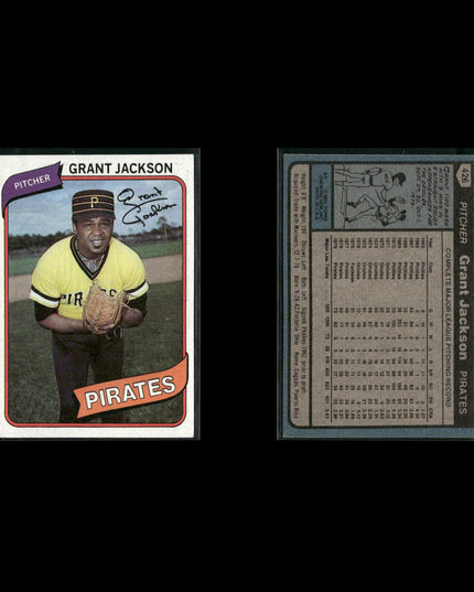 Pittsburgh Pirates 1980 Topps Baseball 42-Card Lot Topps VG