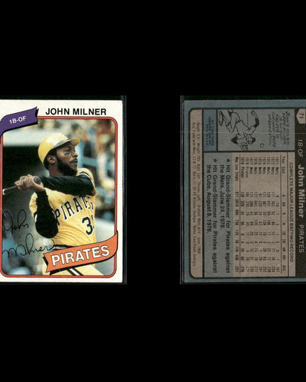 Pittsburgh Pirates 1980 Topps Baseball 42-Card Lot Topps VG