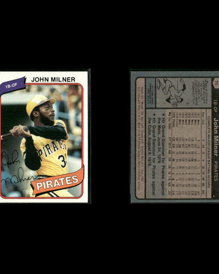 Pittsburgh Pirates 1980 Topps Baseball 42-Card Lot Topps VG