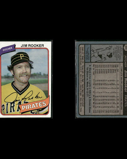 Pittsburgh Pirates 1980 Topps Baseball 42-Card Lot Topps VG