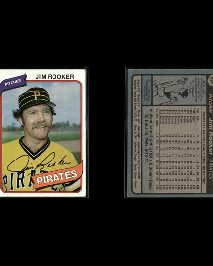 Pittsburgh Pirates 1980 Topps Baseball 42-Card Lot Topps VG