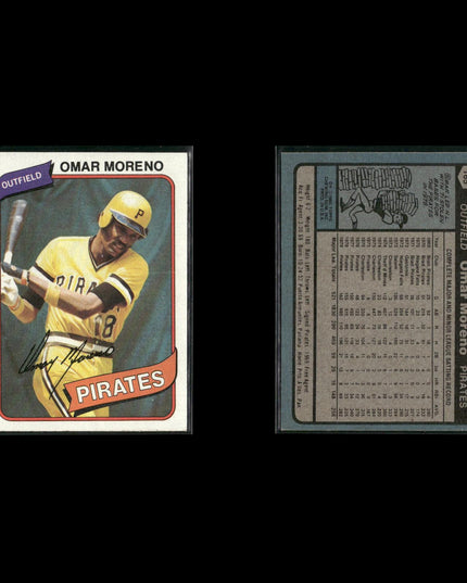 Pittsburgh Pirates 1980 Topps Baseball 42-Card Lot Topps VG