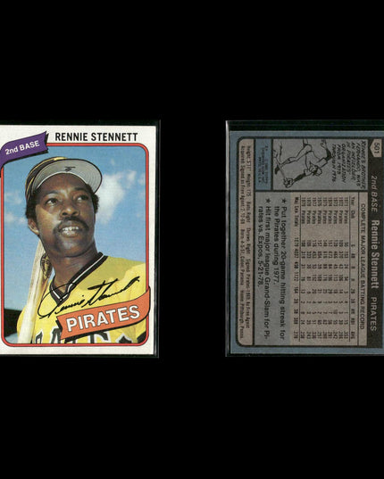 Pittsburgh Pirates 1980 Topps Baseball 42-Card Lot Topps VG