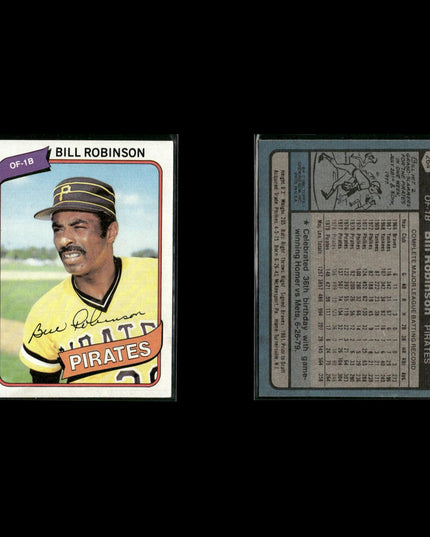 Pittsburgh Pirates 1980 Topps Baseball 42-Card Lot Topps VG