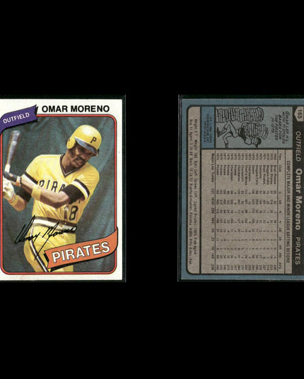 Pittsburgh Pirates 1980 Topps Baseball 42-Card Lot Topps VG