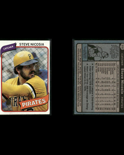 Pittsburgh Pirates 1980 Topps Baseball 42-Card Lot Topps VG