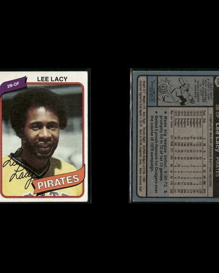 Pittsburgh Pirates 1980 Topps Baseball 42-Card Lot Topps VG