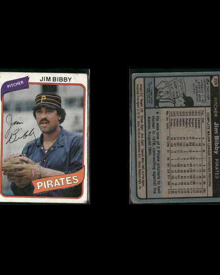 Pittsburgh Pirates 1980 Topps Baseball 42-Card Lot Topps VG
