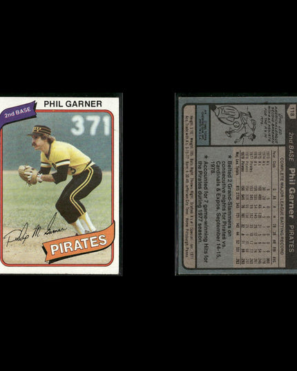 Pittsburgh Pirates 1980 Topps Baseball 42-Card Lot Topps VG