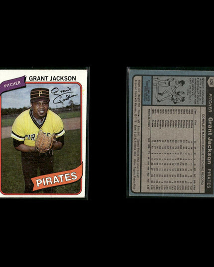 Pittsburgh Pirates 1980 Topps Baseball 42-Card Lot Topps VG