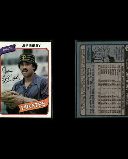 Pittsburgh Pirates 1980 Topps Baseball 42-Card Lot Topps VG