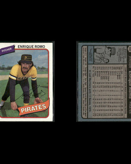 Pittsburgh Pirates 1980 Topps Baseball 42-Card Lot Topps VG