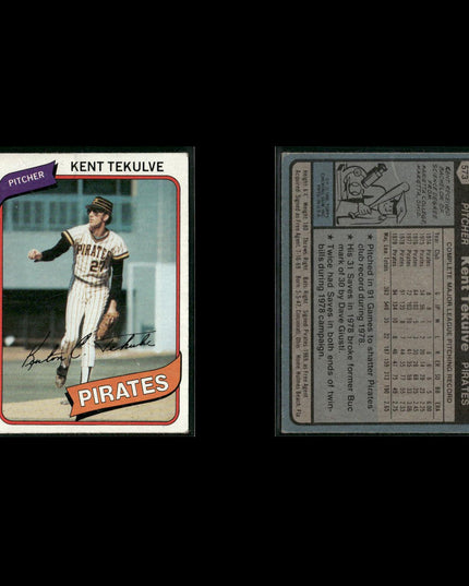Pittsburgh Pirates 1980 Topps Baseball 42-Card Lot Topps VG