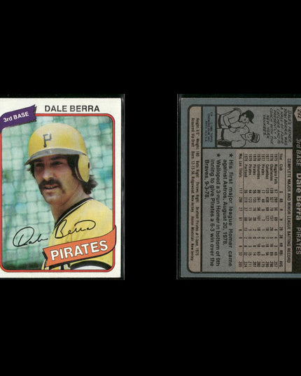 Pittsburgh Pirates 1980 Topps Baseball 42-Card Lot Topps VG