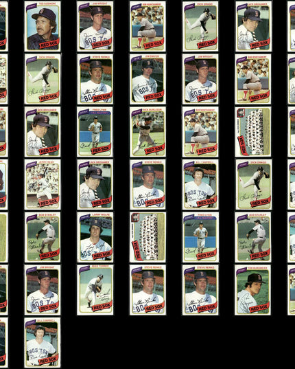 Boston Red Sox 1980 Topps Baseball 44-Card Lot Topps VG